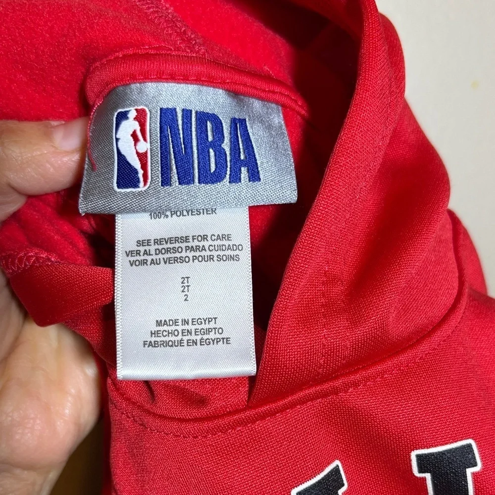 NBA Bulls Red Kids Hoodie